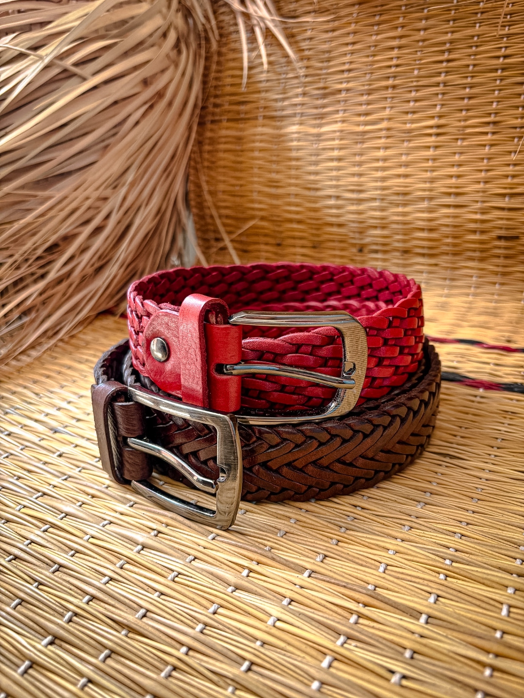 Ceintures en Cuir Tressé